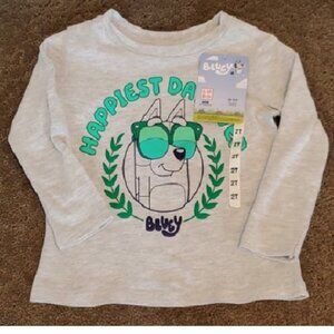 Boys Girls BLUEY St Patrick's Day T-Shirt Happiest Day Ever Size 2T 3T 4T 5T NWT